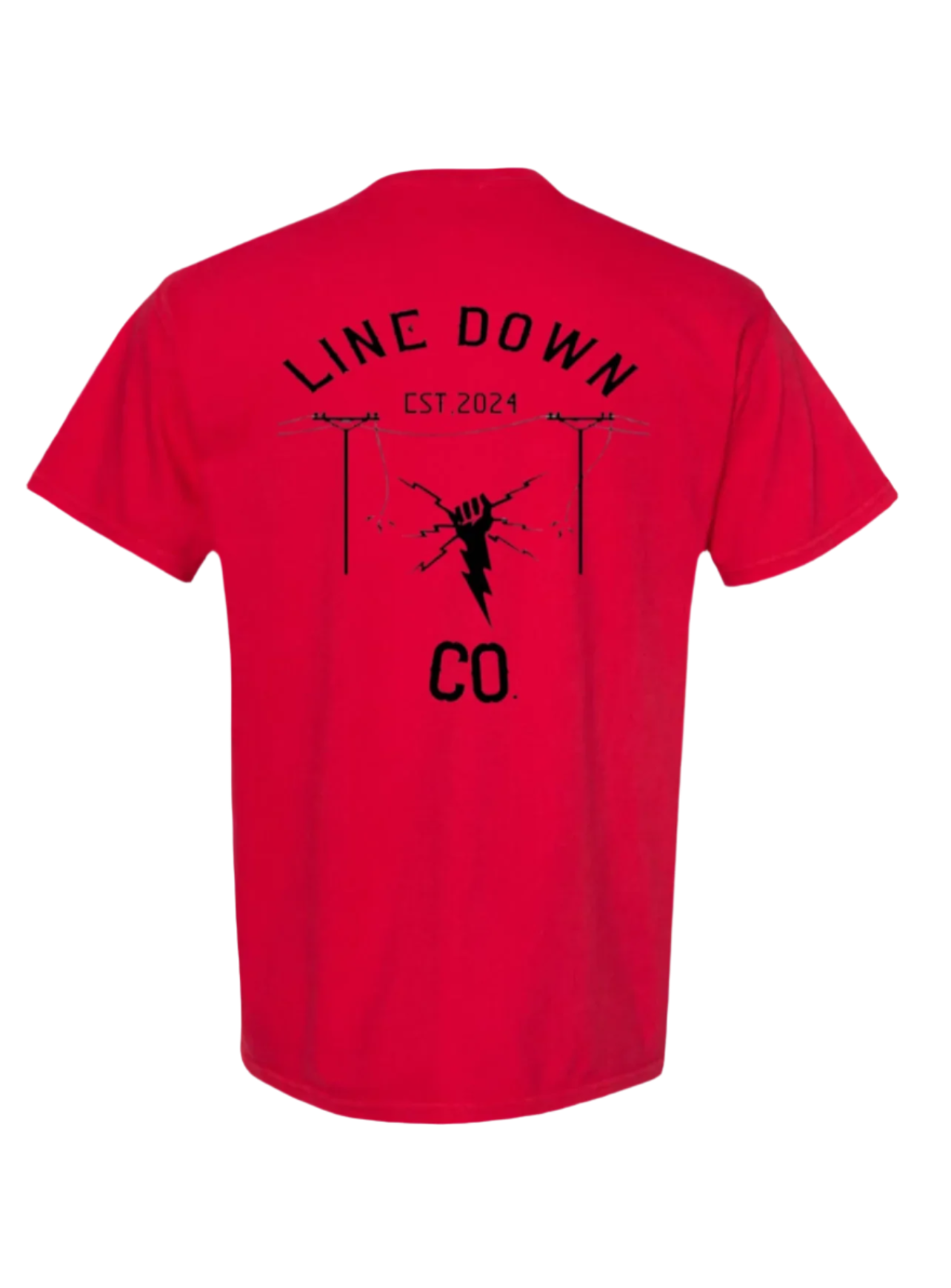 Line Down Co. Red W/ Black Logo Line Down Co. Red W/ Black Logo