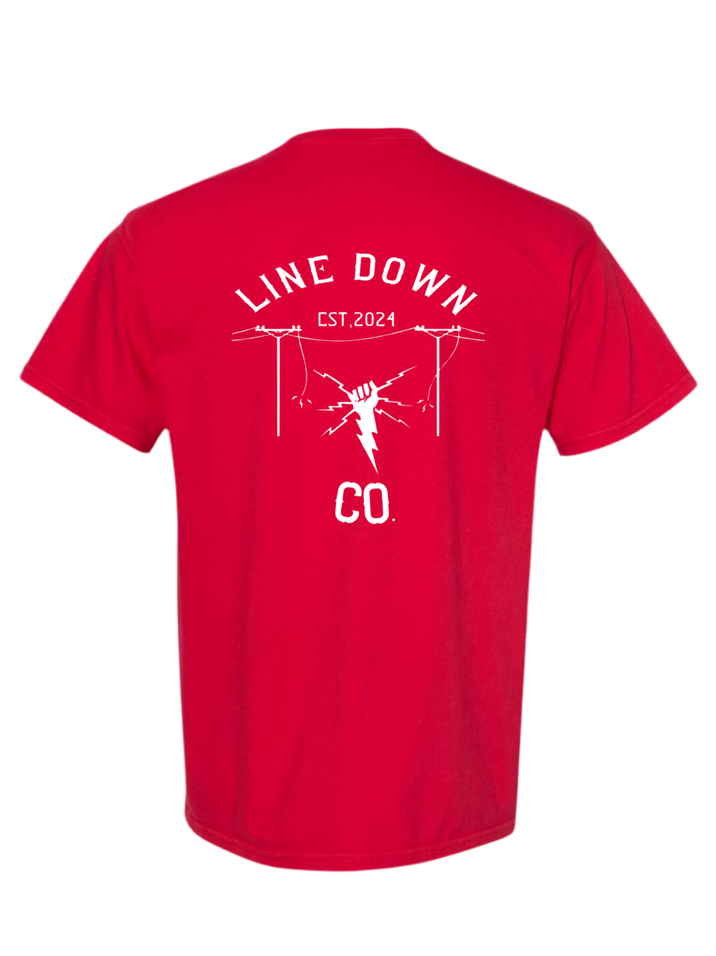 Line Down Co. Red W/ White Logo