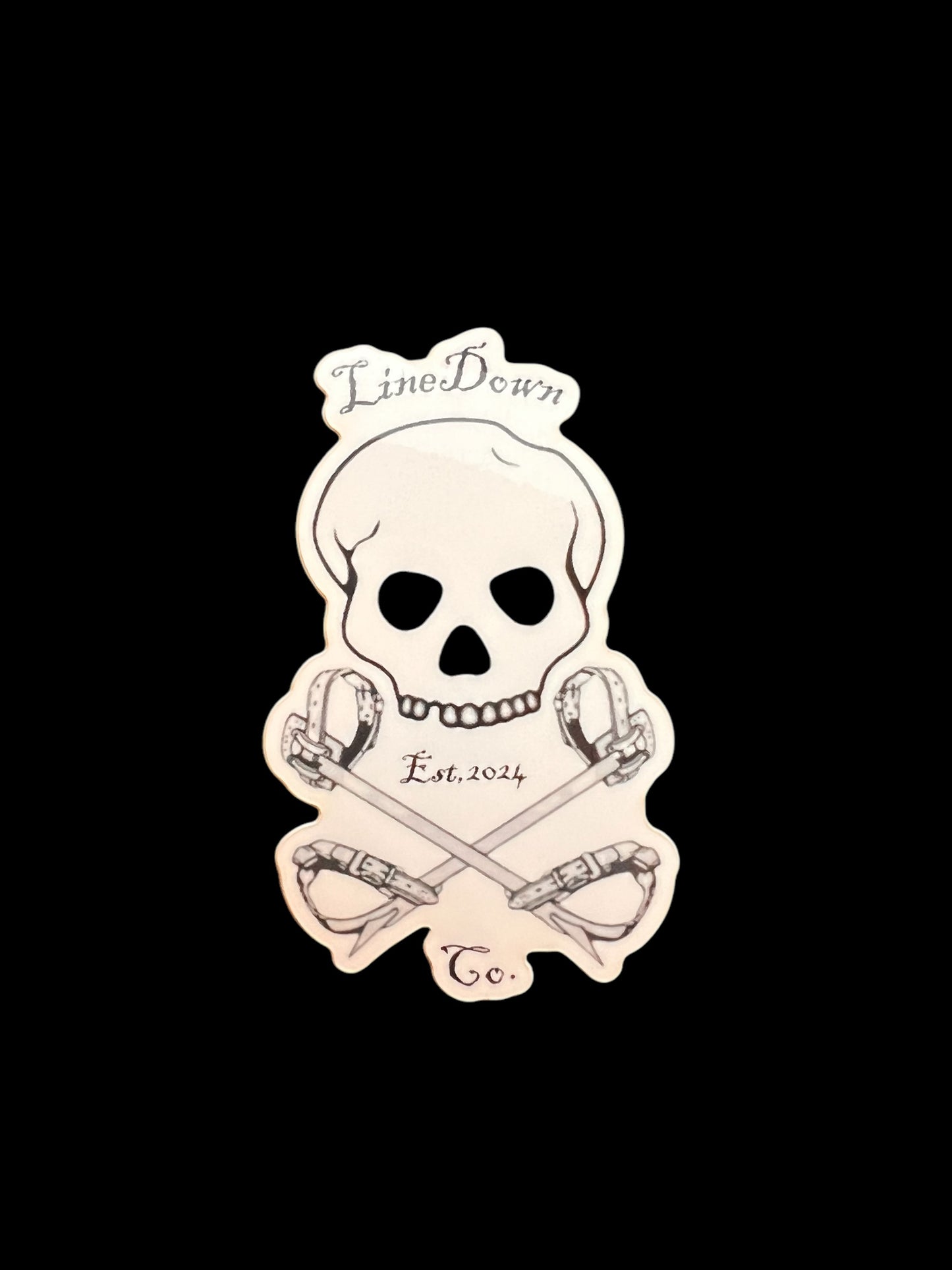 LineDownCo. Skull Sticker
