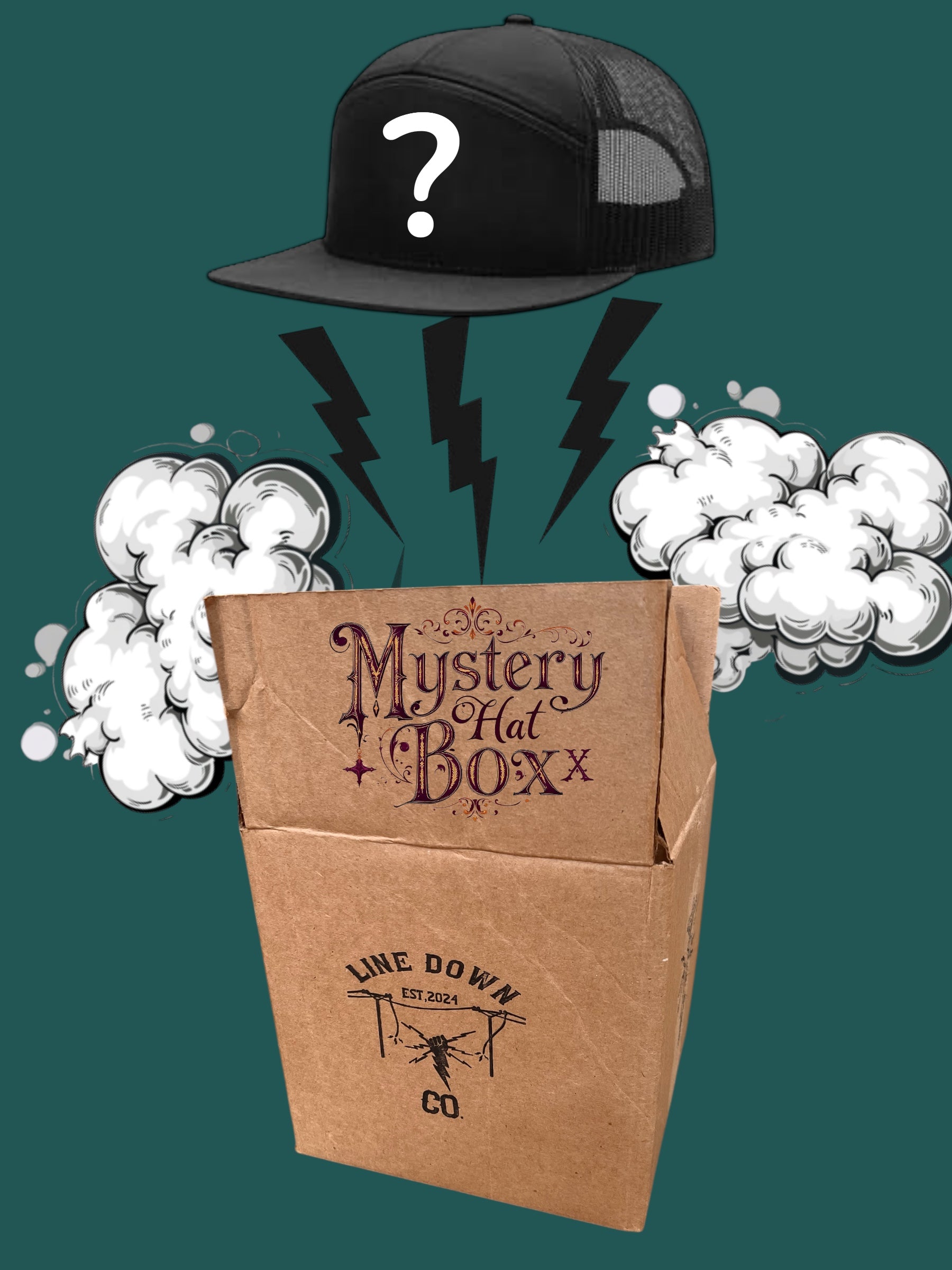 Hats Mystery Box, 5 pieces random women’s hats and trucker caps, EUC Baseball Hat Box with Flowers - My Scrap Chick main image 2