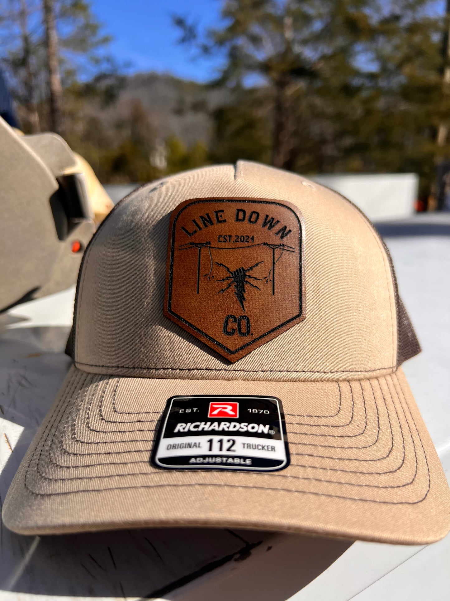 Line Down Co. Leather Patch Hat