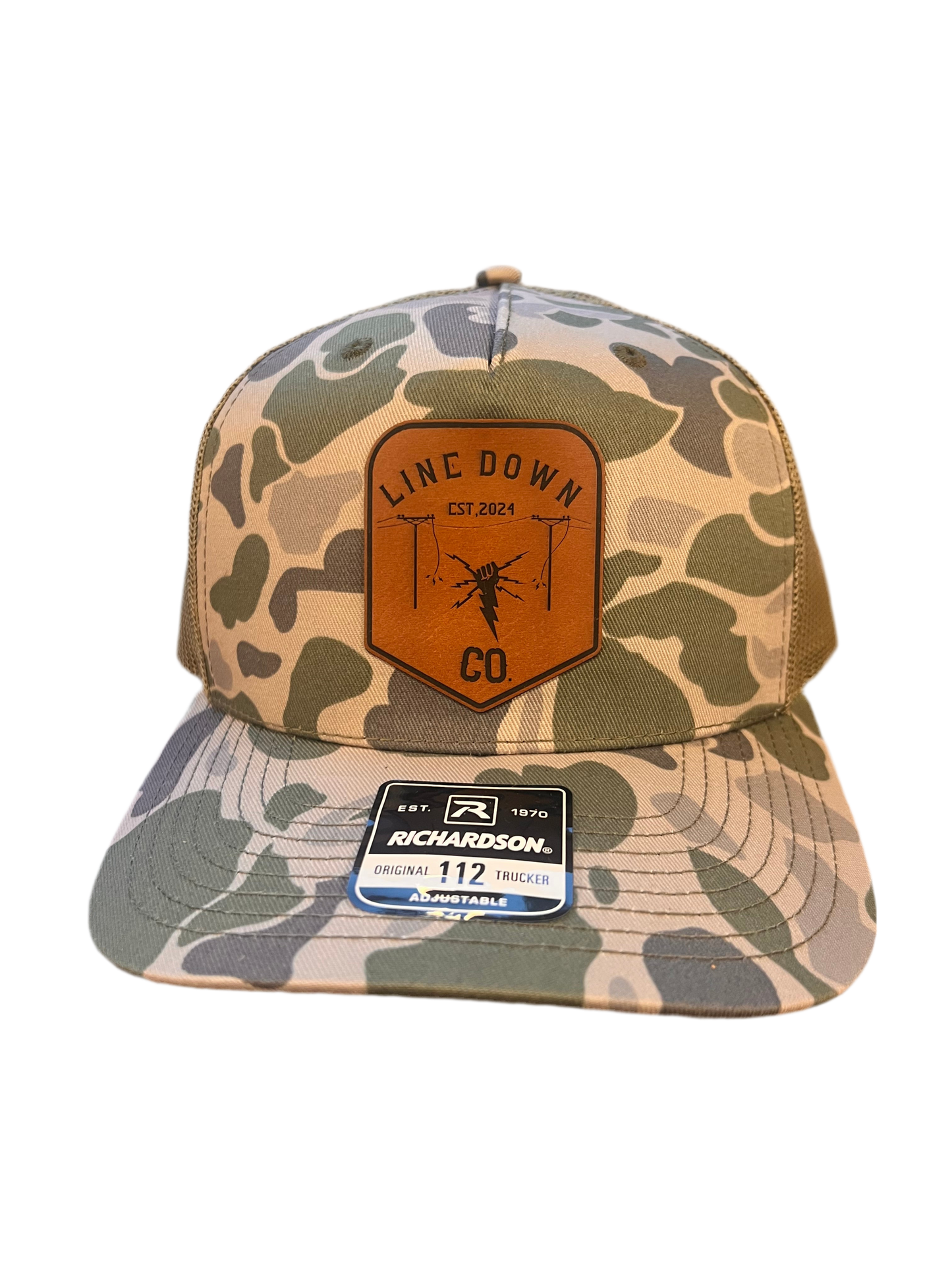 Line Down Co. Leather Patch Hat (duck)