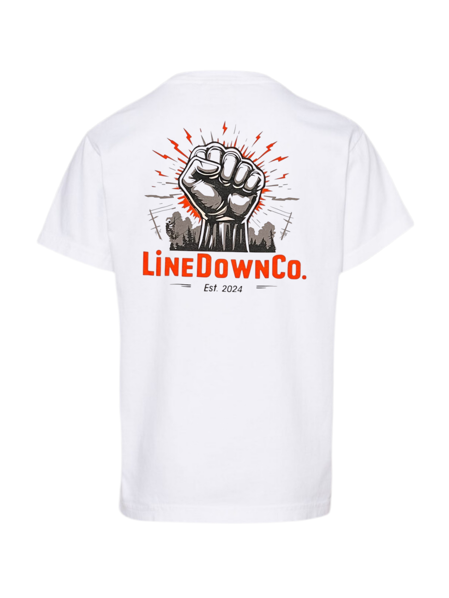 Line Down Co. White (Hand Logo)