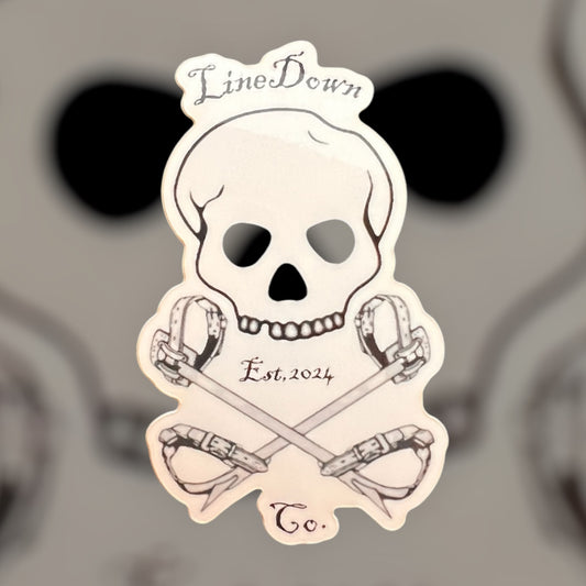 LineDownCo. Skull Sticker