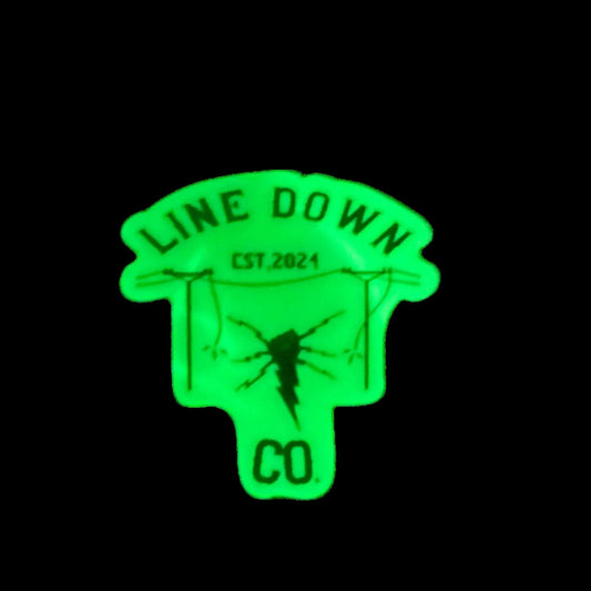 LineDownCo. Glow in the dark Sticker