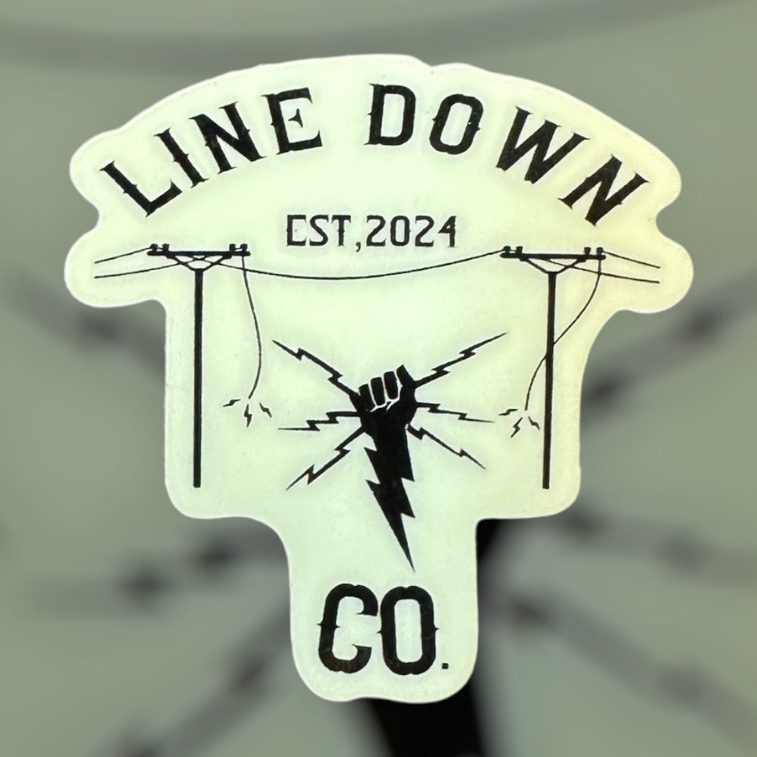 LineDownCo. Glow in the dark Sticker
