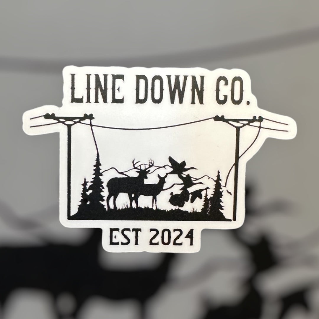 LineDownCo. Hunting Logo Sticker